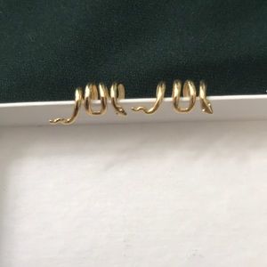 gold snake cartilage ear cuffs